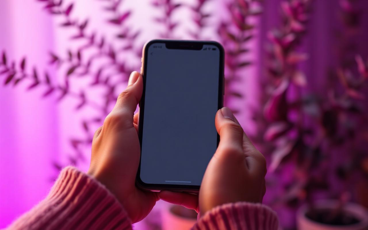 Hands holding a phone with a logic puzzle